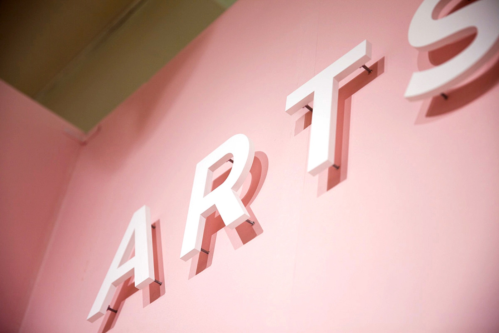 Raised dimensional letters stood off a wall